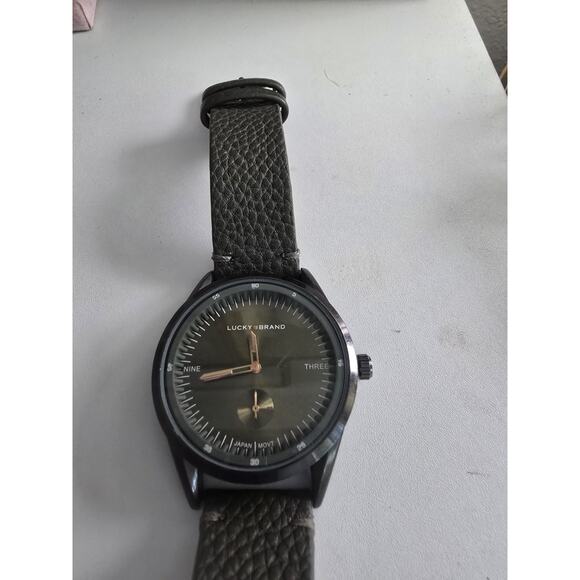 Lucky Brand Watch Mens Sport Quartz with Leather Strap Minimalist Wrist Style - Picture 3 of 8